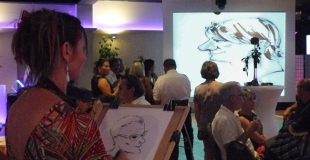 Caricatures sur écran pour une soirée d'entreprise (49)