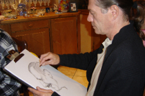 Caricaturiste issu de la bande dessinée